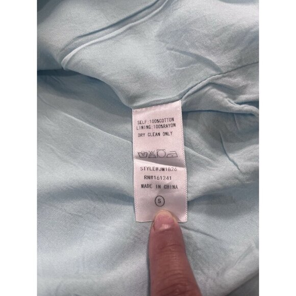 J MARIE BLUE & WHITE TIERED EMBROIDERED DRESS SIZE: S - Picture 8 of 8